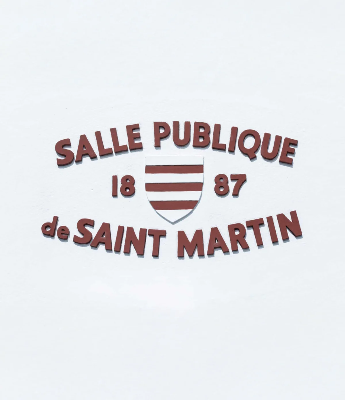 Salle Publique de Saint Martin sign, established 1887