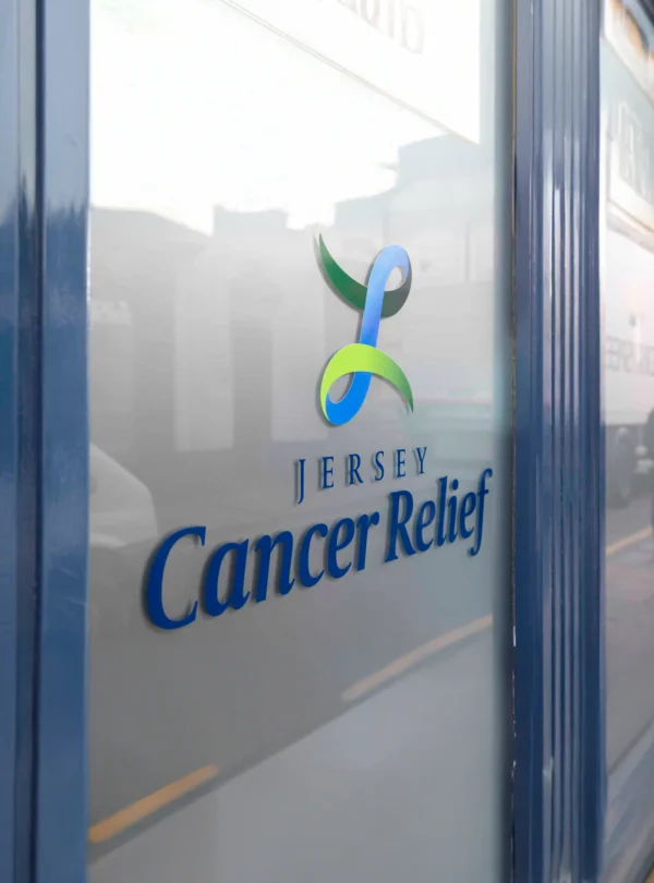 Jersey Cancer Relief office signage