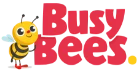 Busy Bees logo with cartoon bee